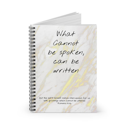 What cannot be spoken notebook