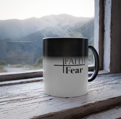 Faith Over Fear Color Morphing Mug
