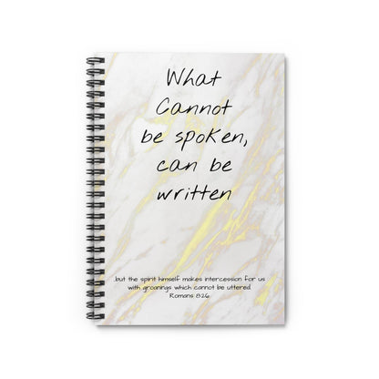 What cannot be spoken notebook