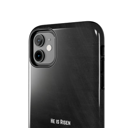"He is Risen" Black iPhone Case