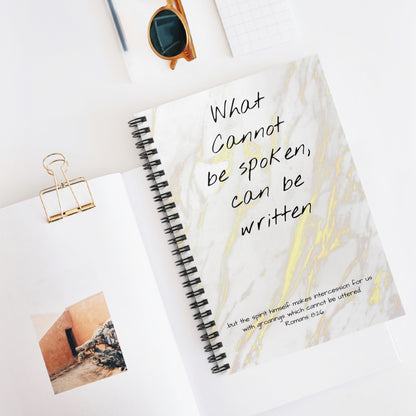 What cannot be spoken notebook