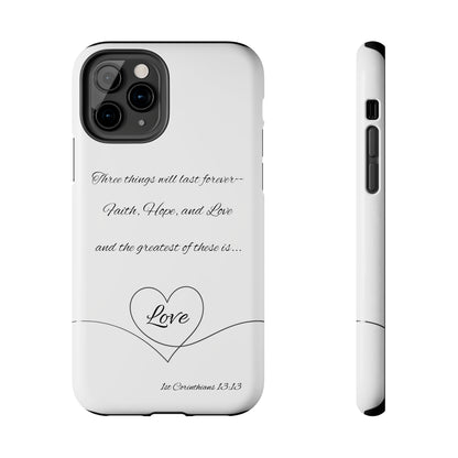 Faith, Hope, and Love iPhone Case